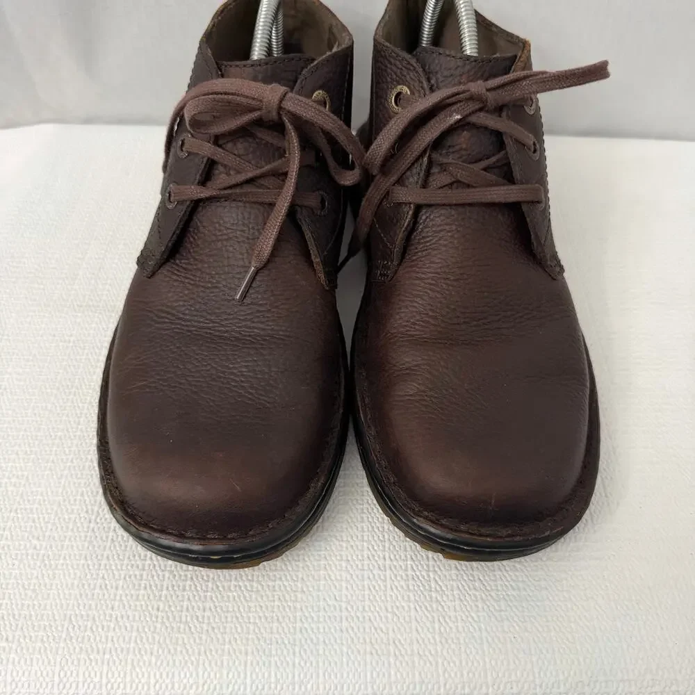 Dr Martens Boots Mens Size 10 Sussex Brown Leather Pebbled Ankle Grunge
